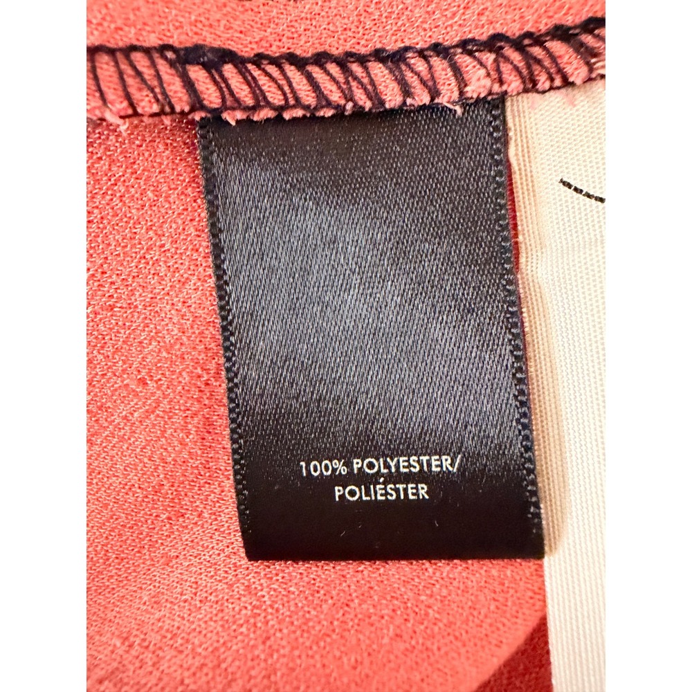 Ann Taylor Tank Top Women Large Navy Coral Orange Colorblock Racerback Blouse - Picture 7 of 8